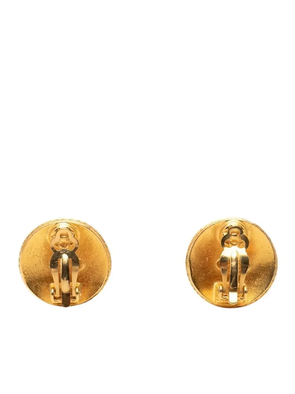 Chanel Cc Logo Round Clip-On Earrings #276054C77B